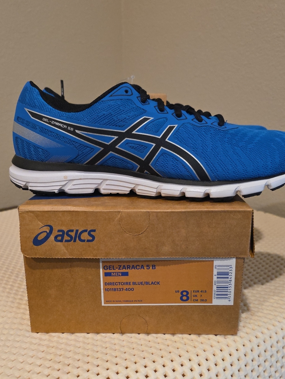 Asics blue and black running shoe - GEL-Zaraca 5 B Size 8M